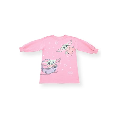 

Baby Yoda Baby and Toddler Girl Crew Neck Dress 12 Months-5T