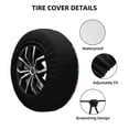 thumbnail image 2 of Sikiie Graffiti Lamp Urban Scene PVC Leather Spare Tire Wheel Cover Spare Tire Cover, for Car Truck SUV Camper Trailer Universal Fit(14-17in)-14 inch, 2 of 6