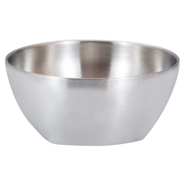 EeaseMX Tazón de acero inoxidable 304 con doble aislamiento, utensilios domésticos, tazón para fideos instantáneos, tazón de metal para refrigerios (grande)