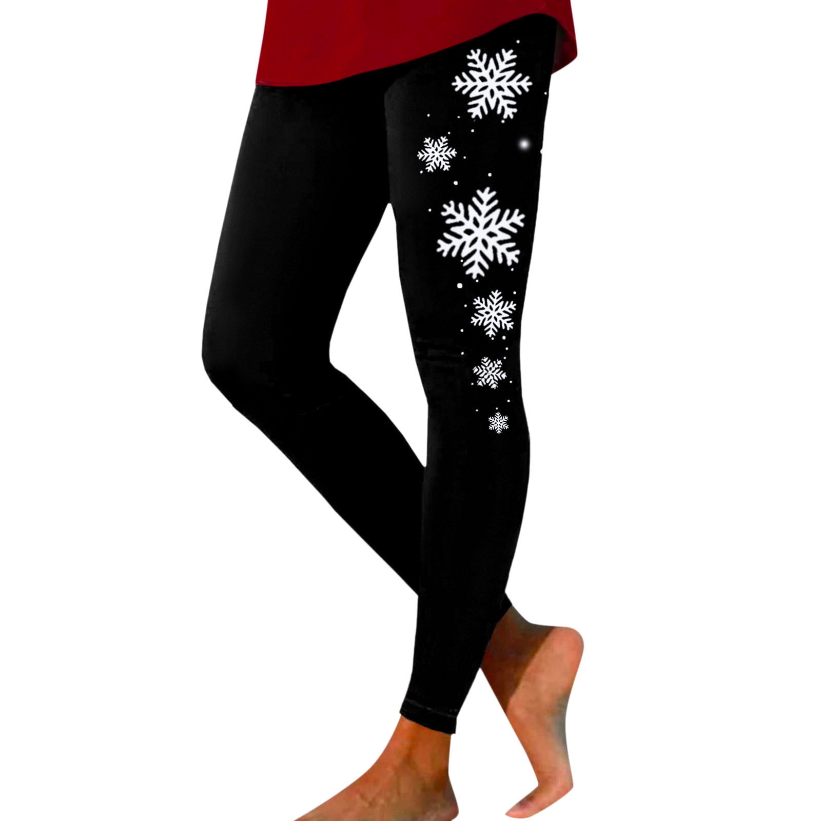 Collant De Noel Femme - Imprimé Noël - Ventre Plat Pantalons