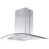 ZLINE 36" Island Ceiling Mount Range Hood w/ LED Lights, Stainless Steel & Glass