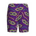 thumbnail image 4 of Picia Carnival Masks and Beads Pajama Shorts for Men, Men's Pajama Bottoms, Sleepwear,Short Pajama Pants-4X-Large, 4 of 9