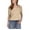 Khaki, variant on Inverlee Blouses for Women Dressy Casual Short Sleeve Tops Eyelet Hollow Out Casual Loose Fit Solid Color Shirts Comfy Elegant Tunic Top Summer Fashion