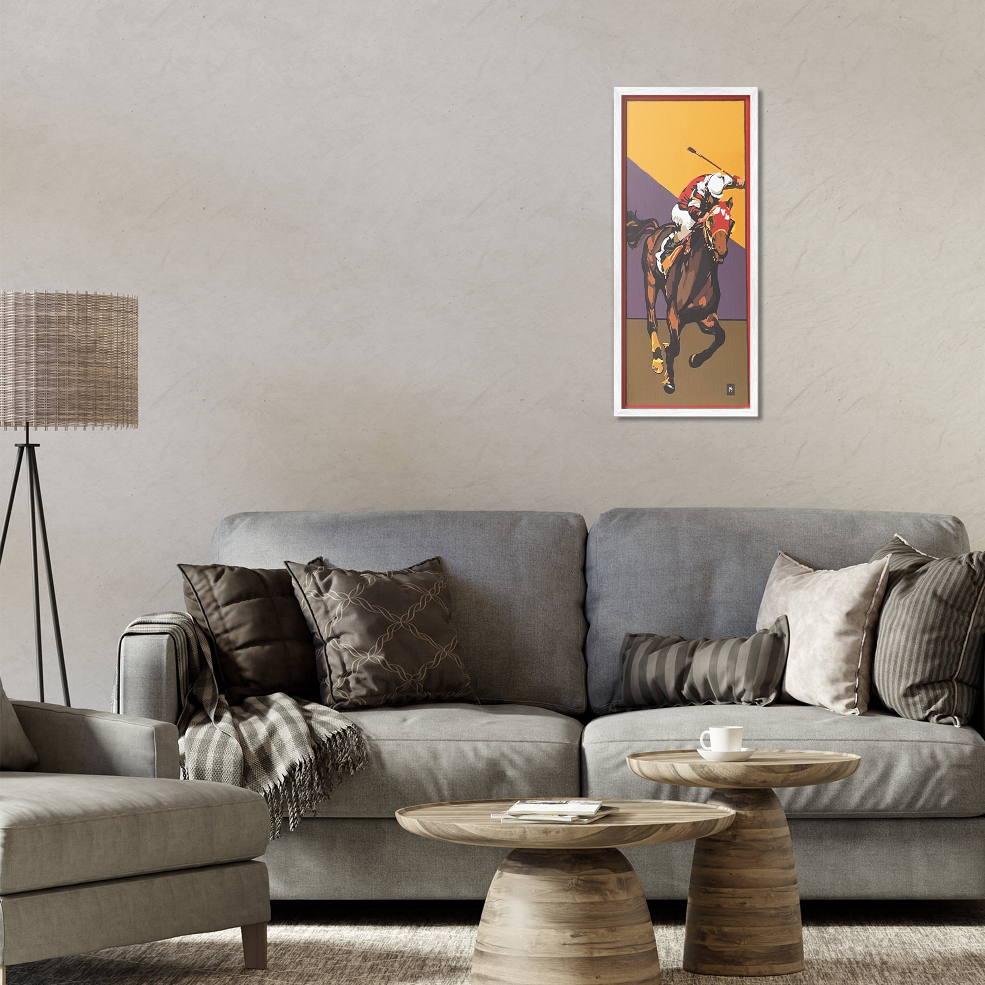 Stupell Industries The Race Final Stretch White Framed Giclee Art, design by Jadei Graphics