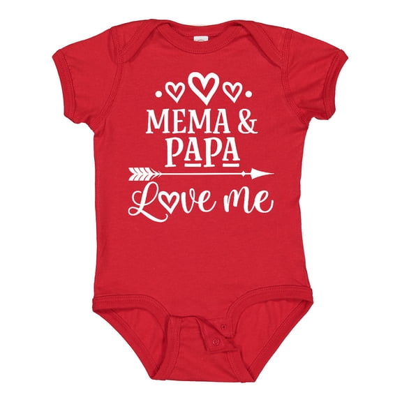 Inktastic Mema and Papa Love Me Boys or Girls Baby Bodysuit