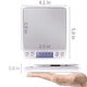 thumbnail image 2 of Báscula digital de cocina, báscula de letras, báscula doméstica, báscula fina con función de tara 3 kg x 0,1 g con pantalla LCD plataforma de acero inoxidable, 2 of 8