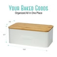 thumbnail image 5 of OUTSHINE White Bread Box for Kitchen Countertop, Bread Box with Cutting Board Lid, White Bread Box, Small Bread Box, Bread Bin, Bread Holder for Kitchen Counter, Ceramic Bread Box, 5 of 8
