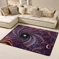 thumbnail image 1 of DouZhe Psychedelic Creative Fractal Pattern Area Rugs Non-Slip Machine Washable Floor Mat, Style Carpet Doormat, 63x48 inches, 1 of 6
