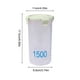 thumbnail image 3 of Tarro de plástico para almacenar alimentos | Contenedor redondo graduado hermético con tapa cerrante de silicona | Recipiente multiusos transparente para cereales, snacks, yogur y queso, 3 of 6