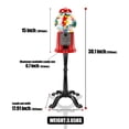 thumbnail image 3 of Vintage Gumball Machine with Stand, Coin Operated Candy Dispenser for 0.7" Gumballs, Red, 18" x 18" x 38", 3 of 9