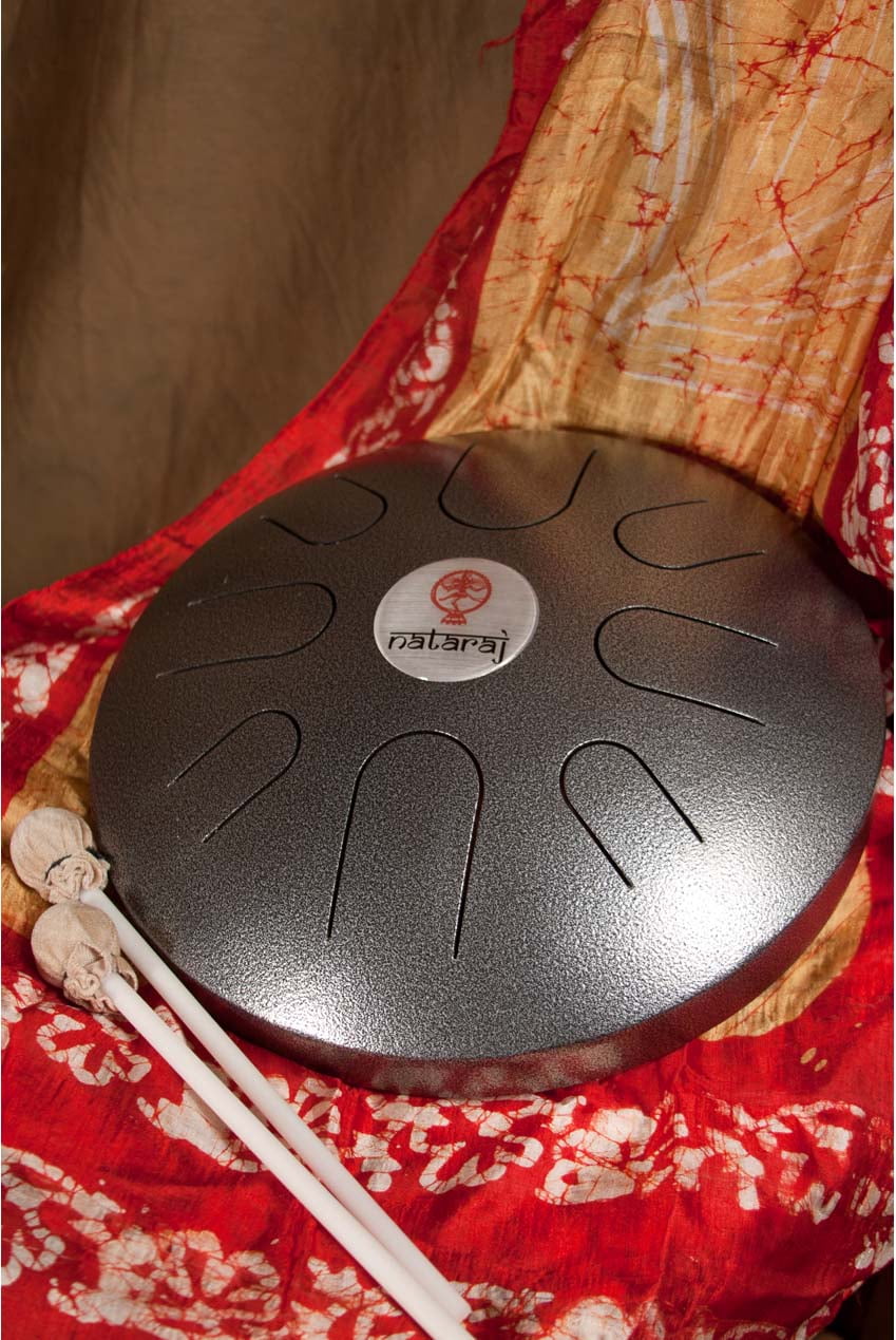 Natraj 8-NOTE STEEL TONGUE DRUM, AKEBONO TUNING - ANTIQUE SILVER