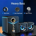 thumbnail image 4 of USB Computer LED Speakers System Subwoofer Stereo Bass Control for Desktop Laptop PC Portable Loud Speaker, 4 of 6