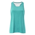 thumbnail image 4 of Green Young Adult Tops Women Workout Tops Mesh Racerback Yoga Tank Shirts Gym Running Tops Plus Size Tops for Women, 4 of 6