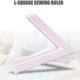 thumbnail image 3 of Sewing Measure Rulers 90-Degree L Shape Square Ruler Metric and Imperial Clothing Ruler Tailor Craft, 3 of 5