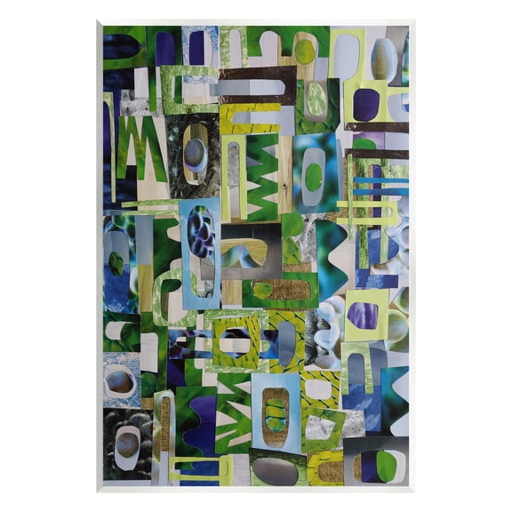 Stupell Golders Green Abstract Shape Collage Abstract Painting Wall Plaque Unframed Art Print Wall Art