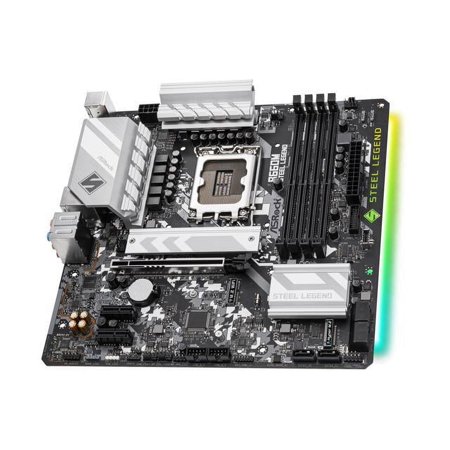 中古 マザーボード ASRock B660M Steel Legend Micro-ATX 第14世代、第13世代、第12世代 Intel Coreプロセッサーに対応 (LGA1700)