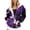Purple, variant on Hoodies for Women Rainbow Tie Dye Printed Full Zip Up Hoodie Fall Winter Casual Hippie Oversized Jacket Sweatshirt with Pocket Long Sleeve Hooded Pullover Top