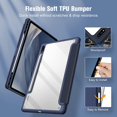 thumbnail image 5 of Fintie Hybrid Slim Case for Samsung Galaxy Tab S8/Tab S7 11 inch (Model SM-X700/X706/T870/T875/T878) with S Pen Holder, Shockproof Cover with Clear Transparent Back Shell, Auto Wake/Sleep, Navy, 5 of 9