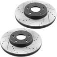 thumbnail image 2 of MotorbyMotor Front Brake Rotors 300mm Drilled & Slotted Brake Rotor Fits for Hyundai Sonata 2011 - 2014 (All Models), Kia Optima 2011 - 2015 (2.4L), 2 of 5