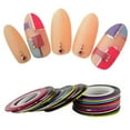 thumbnail image 5 of UDIYO 30 Pcs Mixed Color Roll Striping Tape Line DIY Nail Art Tips Decoration Sticker, 5 of 7