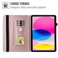 thumbnail image 3 of Dteck Case for iPad 10th Generation 2022 10.9 inch, Embossed Butterfly PU Leather Flip Folio Case with Card Slots Pen Holder for New iPad (2022), Rosegold, 3 of 8