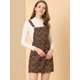 thumbnail image 3 of INSPIRE CHIC Vestido Floral Mono Correa Ajustable Falda De Tirantes Pana Para Mujer Marrón XL, 3 of 6