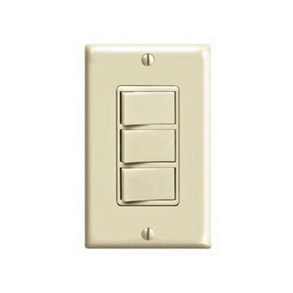 Leviton 1755-I 15 Amp, 120 Volt, Decora Single-Pole, AC Combination Switch, Commercial Grade, Non-Grounded, Ivory