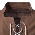thumbnail image 4 of Camisa de Lino de Algodón de Primavera Y Verano Camisa de Fondo Superior de Color Sólido de Manga Larga Para Hombres Odeerbi ODB-6, 4 of 9