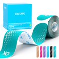 thumbnail image 1 of Cinesiology Tape OK TAPE, tiras sintéticas precortadas de 5 m, azul/verde, 1 of 8