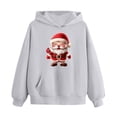 thumbnail image 6 of Piuwrlz Children's Sweatsuits Sets Girls Two Piece Jogger Set Pocket Christmas Round Neck Sweats and Sweatpants Gray Size 5 Years, 6 of 9