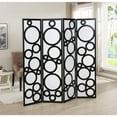 thumbnail image 4 of Roundhill Furniture Arvada 4-Panel Wood Room Divider w/Circle Pattern in Black, 4 of 4