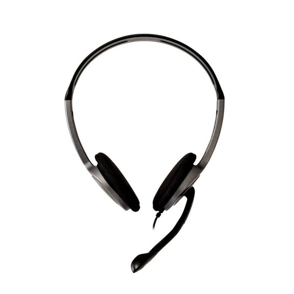 V7 Lightweight Stereo Headset with Microphone, Dark Gray