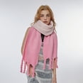 thumbnail image 3 of Musuos Women Lightweight Winter Scarf Gradient Soft Shawl Wrap with Knotted Braid Tassel Warm Fall Scarf for Cold Weather, 3 of 4