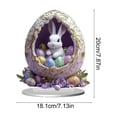 thumbnail image 5 of Sruoe Easter Egg & Bunny Acrylic Ornament, Colorful Egg-Filled 2D Flat Figurine, Cute Rabbit Desktop Decor, Easter Themed Decorative Accessory for Home, 5 of 6