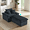 dark grey, variant on Lovableguy Chenille Oversized Chaise Lounge Chair Indoor with Ottoman,Corduroy Deep Seat Lounge Sofa Chair,Comfy Reading Chair for Living Room,Bedroom,Black