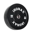 thumbnail image 1 of Ironax 45 lb Olympic Bumper Plate 2 Inch Low Bounce Rubber Home Gym, 1 of 5