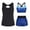 Blue, variant on 3 Piece Tankini Swimsuits for Women Tummy Control Bathing Suits Swim Tank Top with Bra Boy Shorts Teen Swimwear 2026 Yellow 3XL