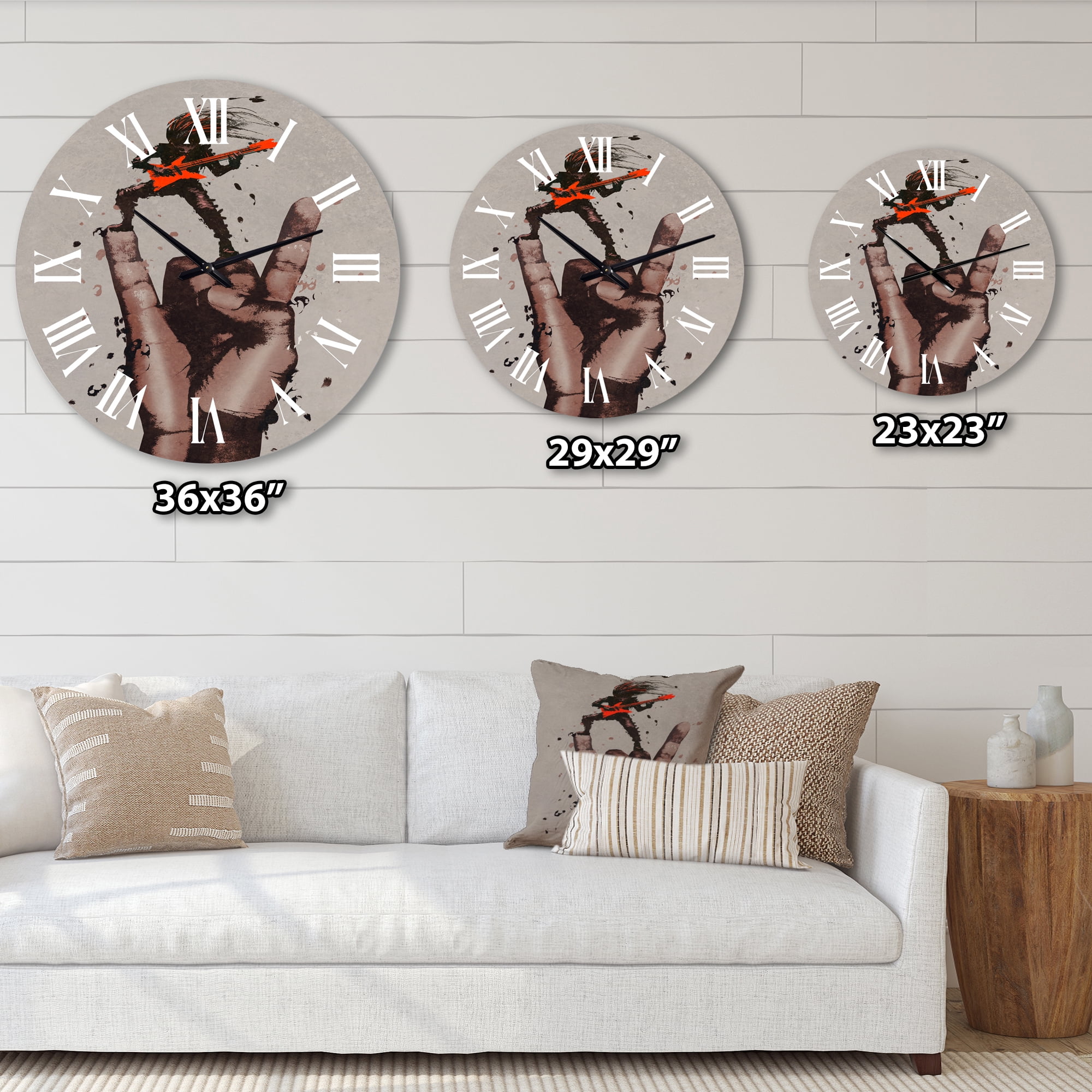 Designart 1 in Modern,Contemporary Wall Clock