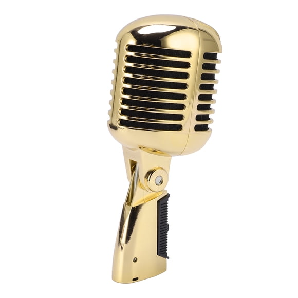 Classic Retro Dynamic Vocal Microphone, Old Vintage Style Pickup Microphone with XLR Female to 6.35mm Cable, Wired Studio Microphone Vintage Microphone Mic For Singing