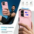 thumbnail image 6 of for iPhone 17 Case with Camera Sliding Cover & Adjustable Kickstand, Magnetic Wireless Charging Rugged Shockproof Bumper Cases Heavy-Duty Magnetic Protective Phone Cover, Pink, 6 of 10