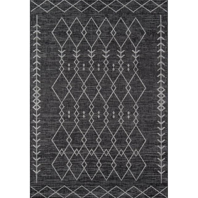 Novogratz VILLAVI-08CHR6796 6 ft. 7 in. x 9 ft. 6 in. Villa-08 Rectangle Area Rug - Charcoal