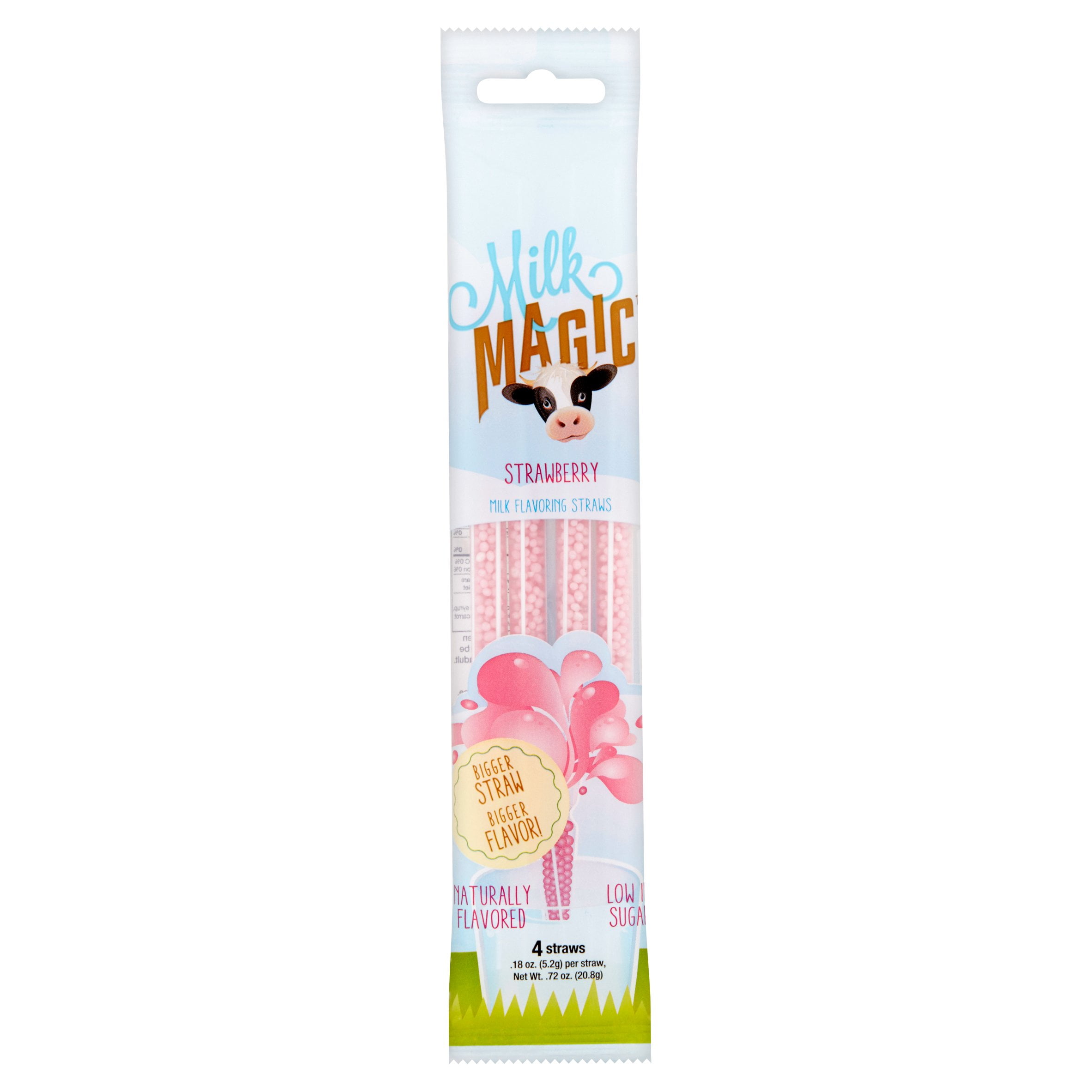 (2 pack) Milk Magic Strawberry Milk Flavoring Straws 4 Count