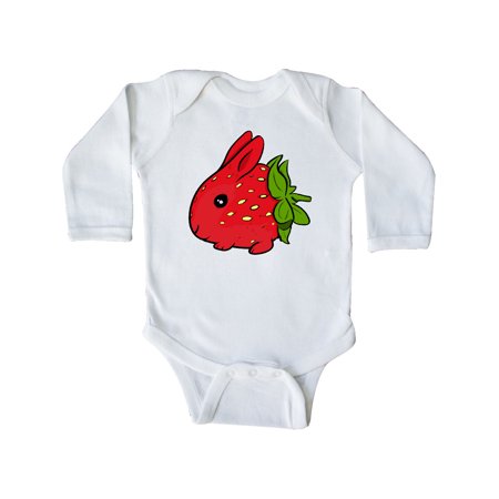 

Inktastic Strawberry Lover Bunny Rabbit Gift Baby Boy or Baby Girl Long Sleeve Bodysuit