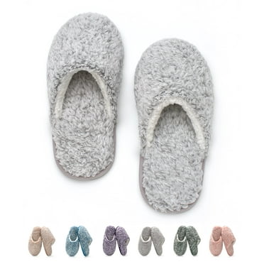 cosyone1997 Women's Fuzzy House Slippers Memory Foam Indoor/Outdoor Soles