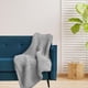 thumbnail image 5 of Manta de hilo grueso a la moda, manta gruesa cálida, manta de punto, manta para dormitorio, sofá, decoración interior del hogar Gris Gloria Manta de tiro, 5 of 9