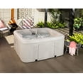 Lifesmart LS100 Outdoor Large 4 Person Plug & Play Square Hot Tub Spa