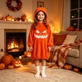 thumbnail image 2 of Halloween Outfit Girls Boys Oversized Pumpkin Hooded Blanket Hoodie Wearable Onesie Kids Cozy Funny Rompe𝐫 Casual Clothes, 2 of 8