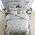 thumbnail image 2 of Laura Ashley  Lindy Collection  Comforter Set-All Season Premium Bedding, Stylish Delicate Design for Home Dcor, King, Green King Green, 2 of 8