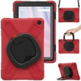 thumbnail image 2 of For Fire HD 10 Tablet 13th Generation 2023 Release Case, 360 Rotatable Handle Stand, Shoulder Strap, Drop-Proof Design, Red, 2 of 7