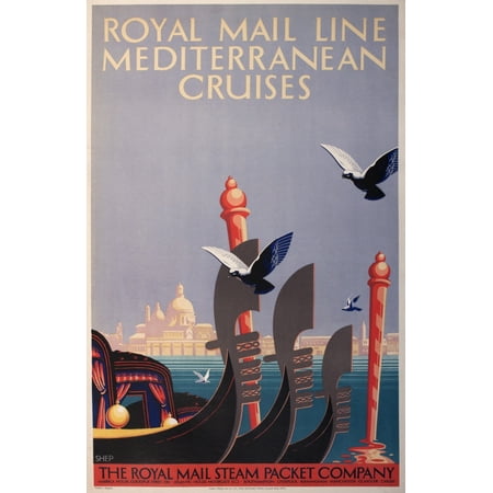 Poster Advertising Royal Mail Line Mediterranean Cruises Poster Print By Mary Evans Picture LibraryOnslow Auctions (Best Deals On Mediterranean Cruises 2019)
